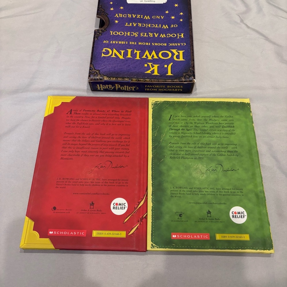 Classic Books From Library Of Hogwarts 2001 Fantastic Beasts Quidditch Beedle - Picture 4 of 6